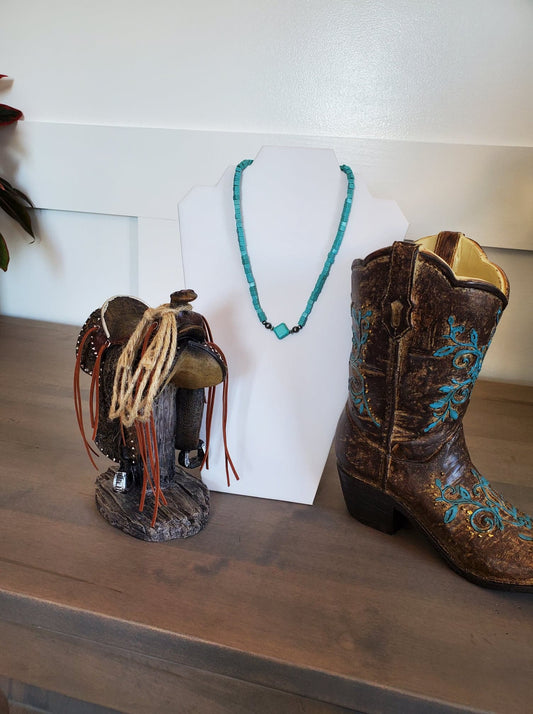 Square Turquoise Necklace