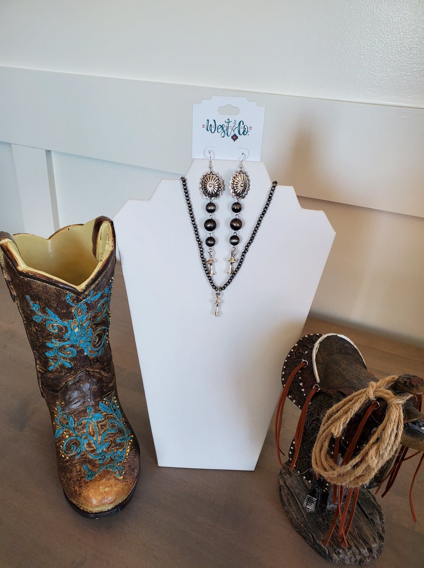 Squash Blossom Necklace and Earring Set