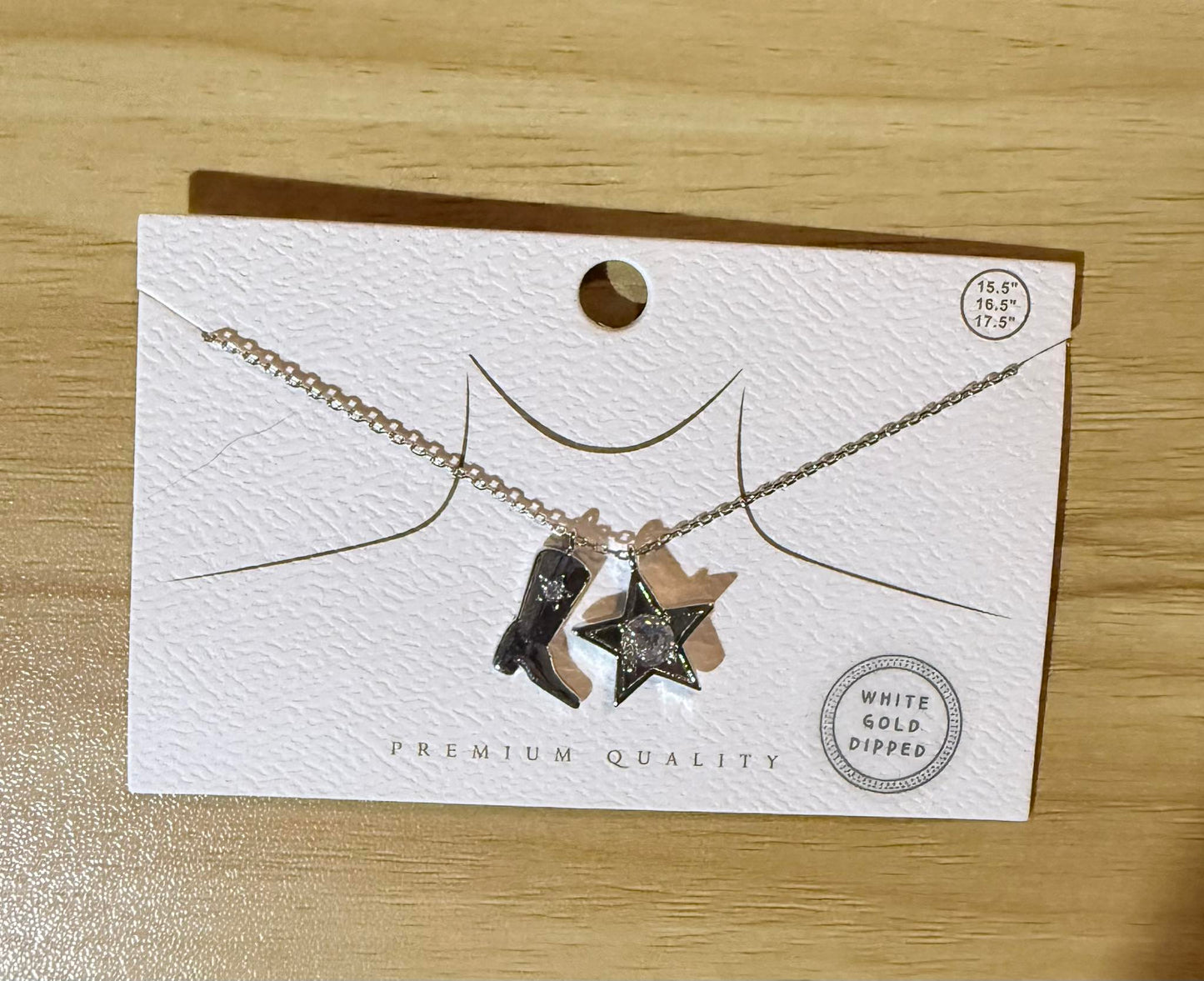 Boot and Star Necklace