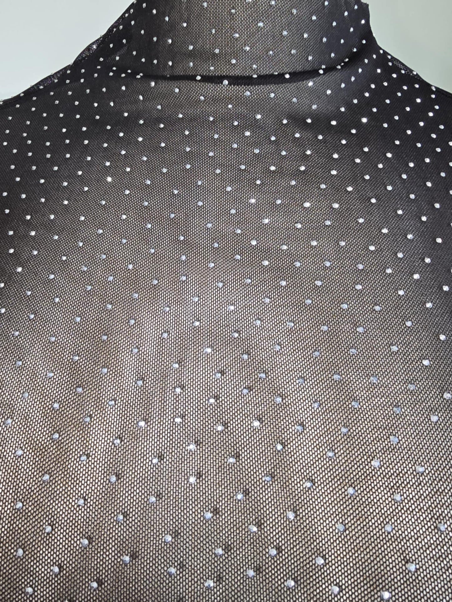 Rhinestone mesh top