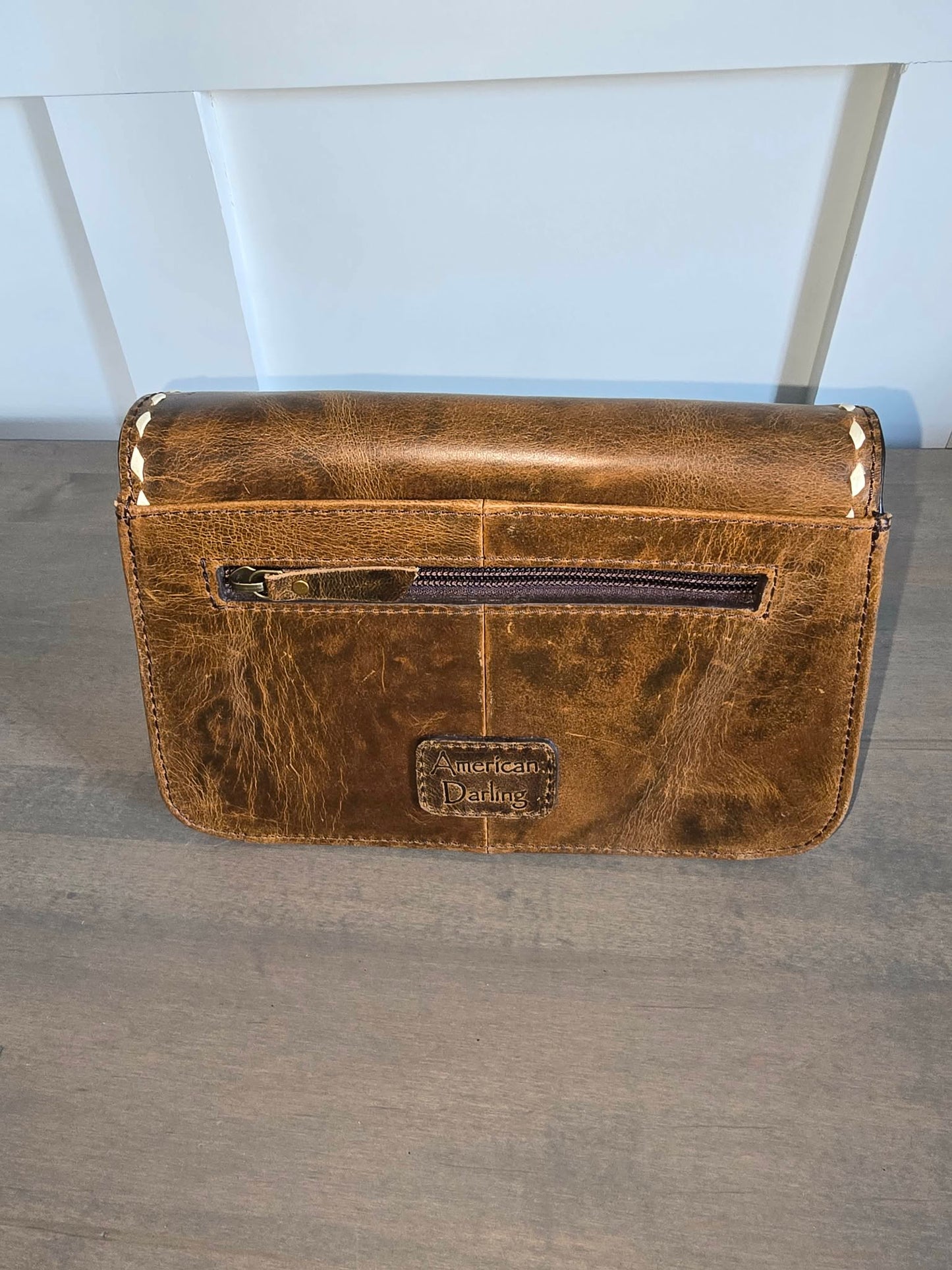 Western Boot Stitched Hair On Hide Bag