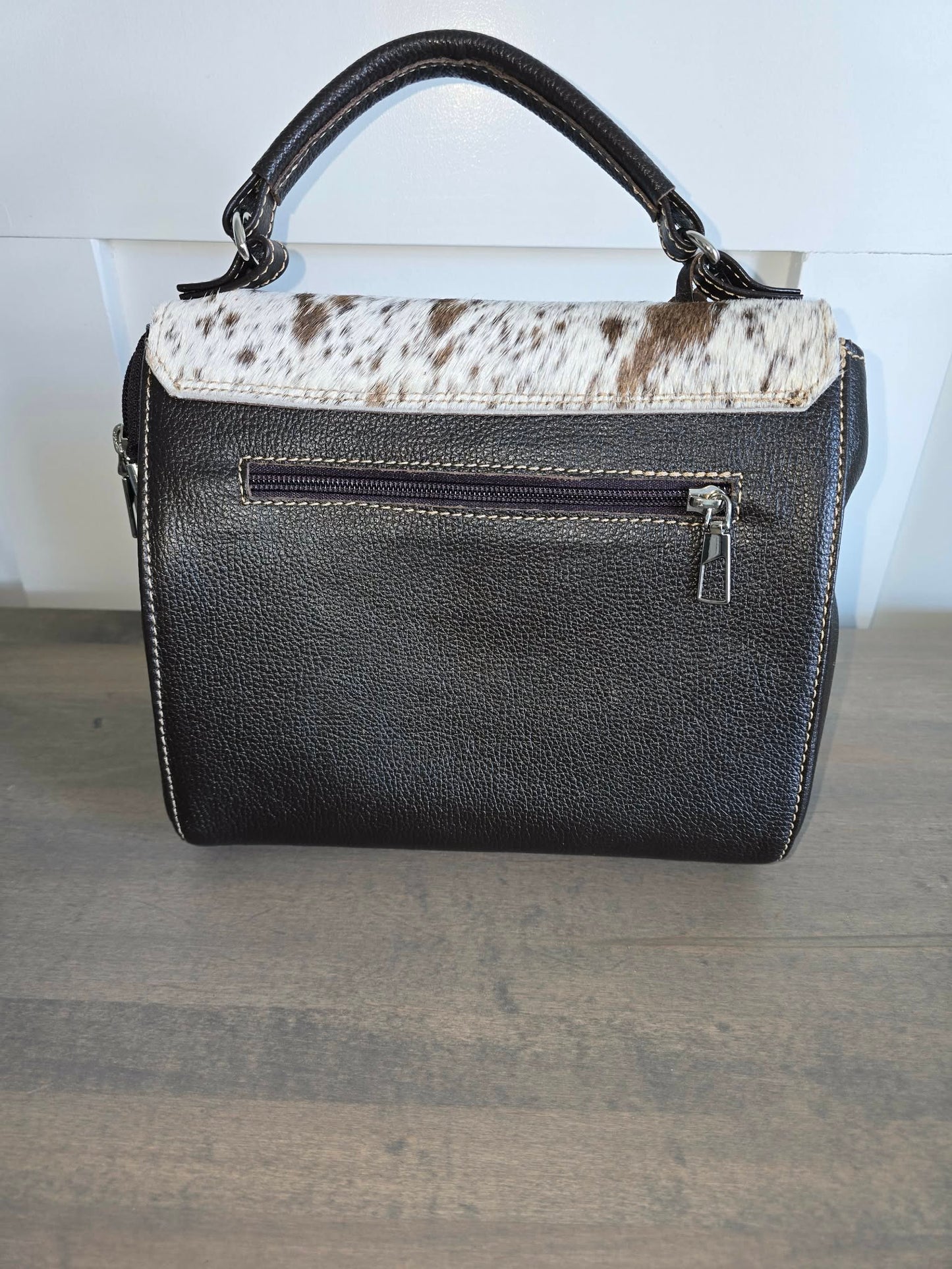 Leather and Cowhide Handle Purse