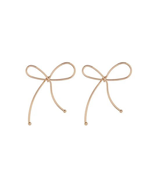 Brass Bow Earring