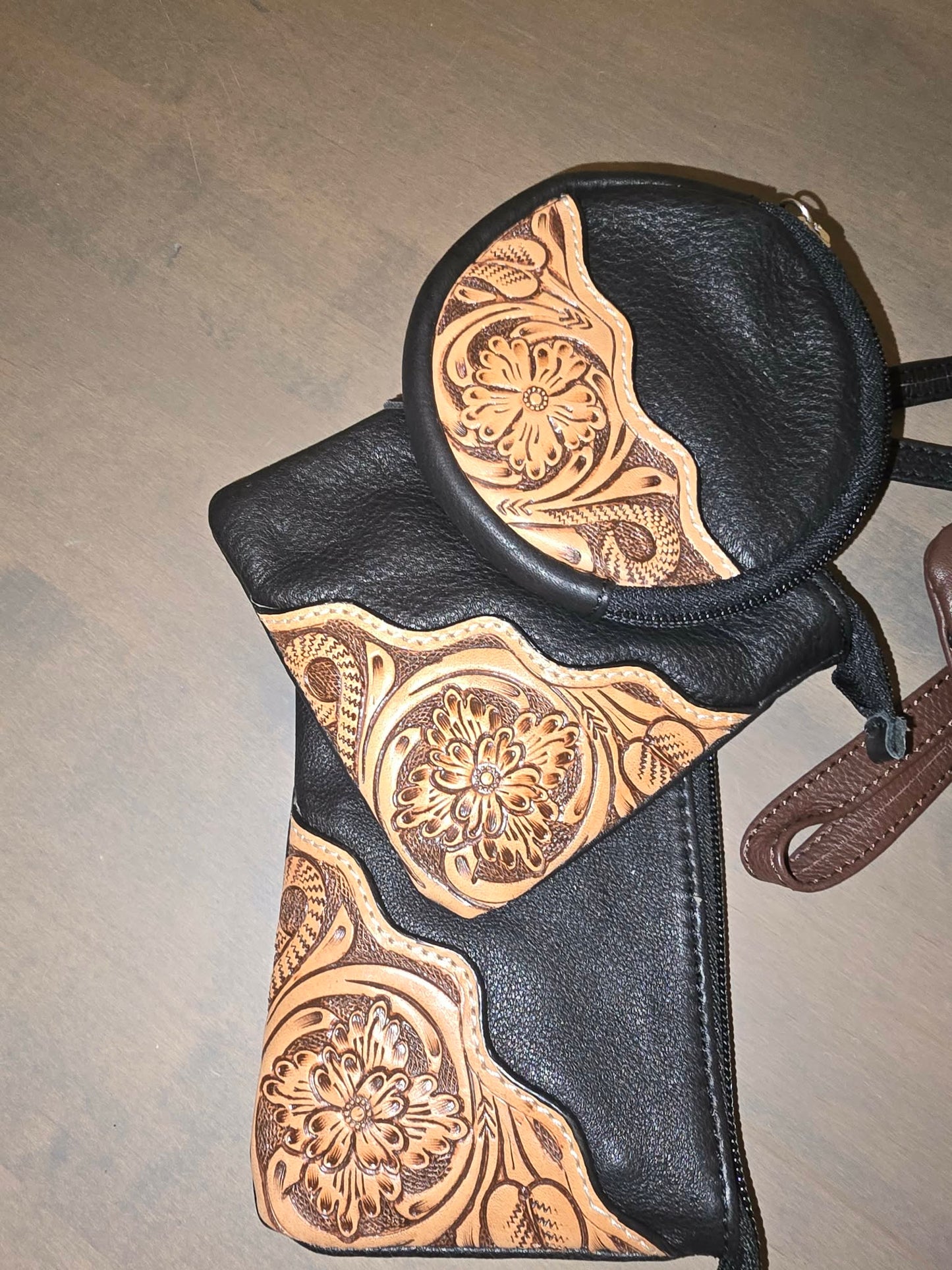 Leather Trio Coin Purse Set