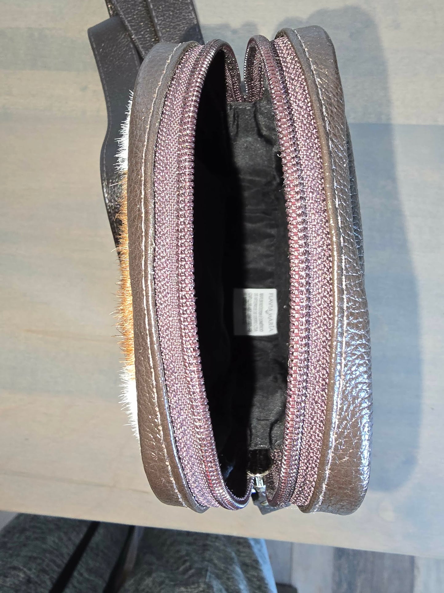 Small Cowhide and Leather Crossbody