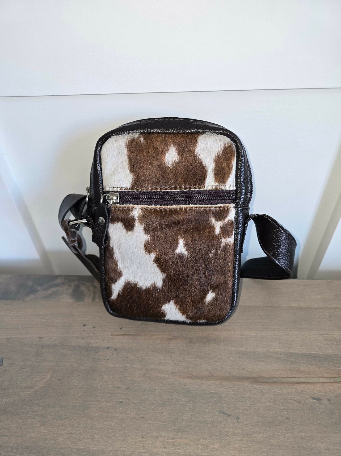 Small Cowhide and Leather Crossbody