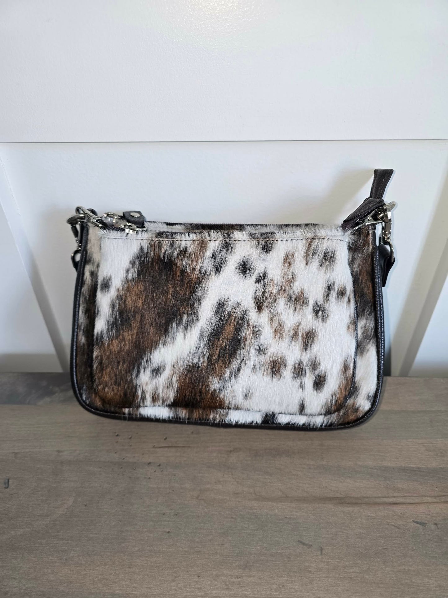 Dual Genuine Cowhide and Leather Crossbody