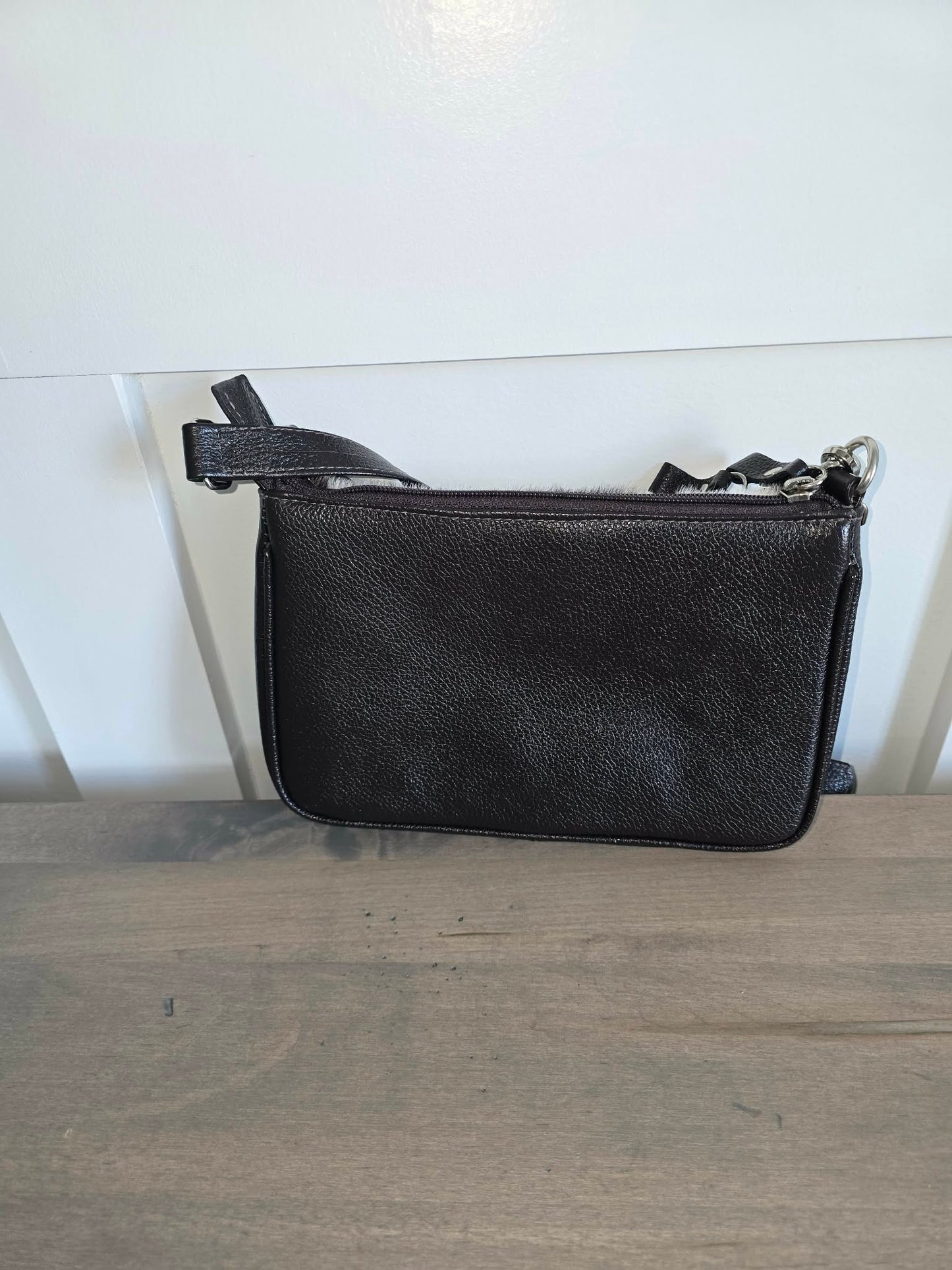 Dual Genuine Cowhide and Leather Crossbody