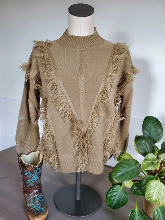 Tessa Fringe Accent Sweater