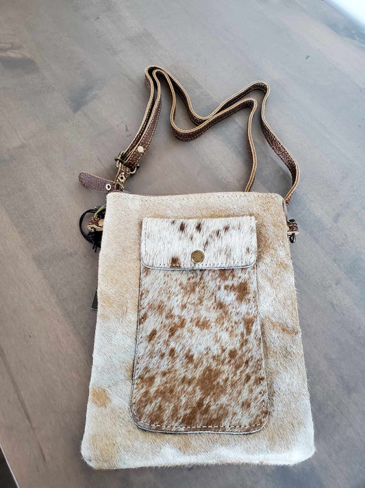 Leather Lithe Hair On Crossbody Bag