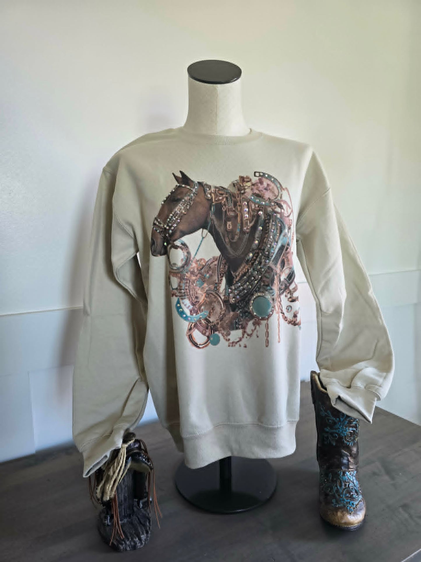 Embellished Horse Sweatshirt