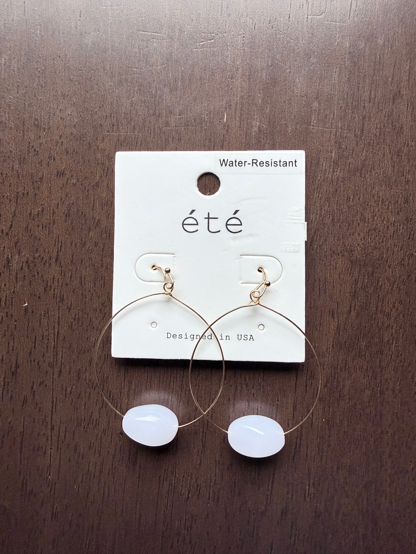 Wire and Resin "Stone" Earrings