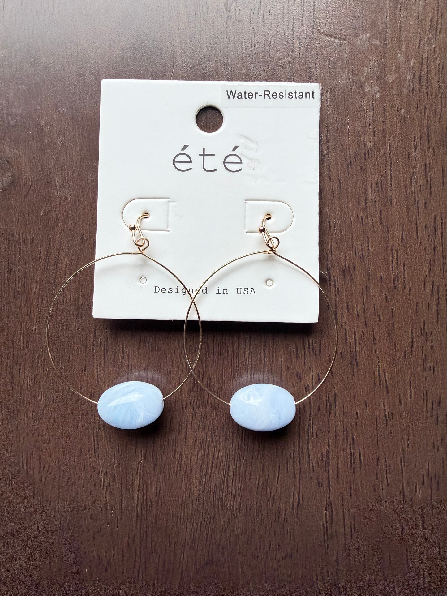 Wire and Resin "Stone" Earrings