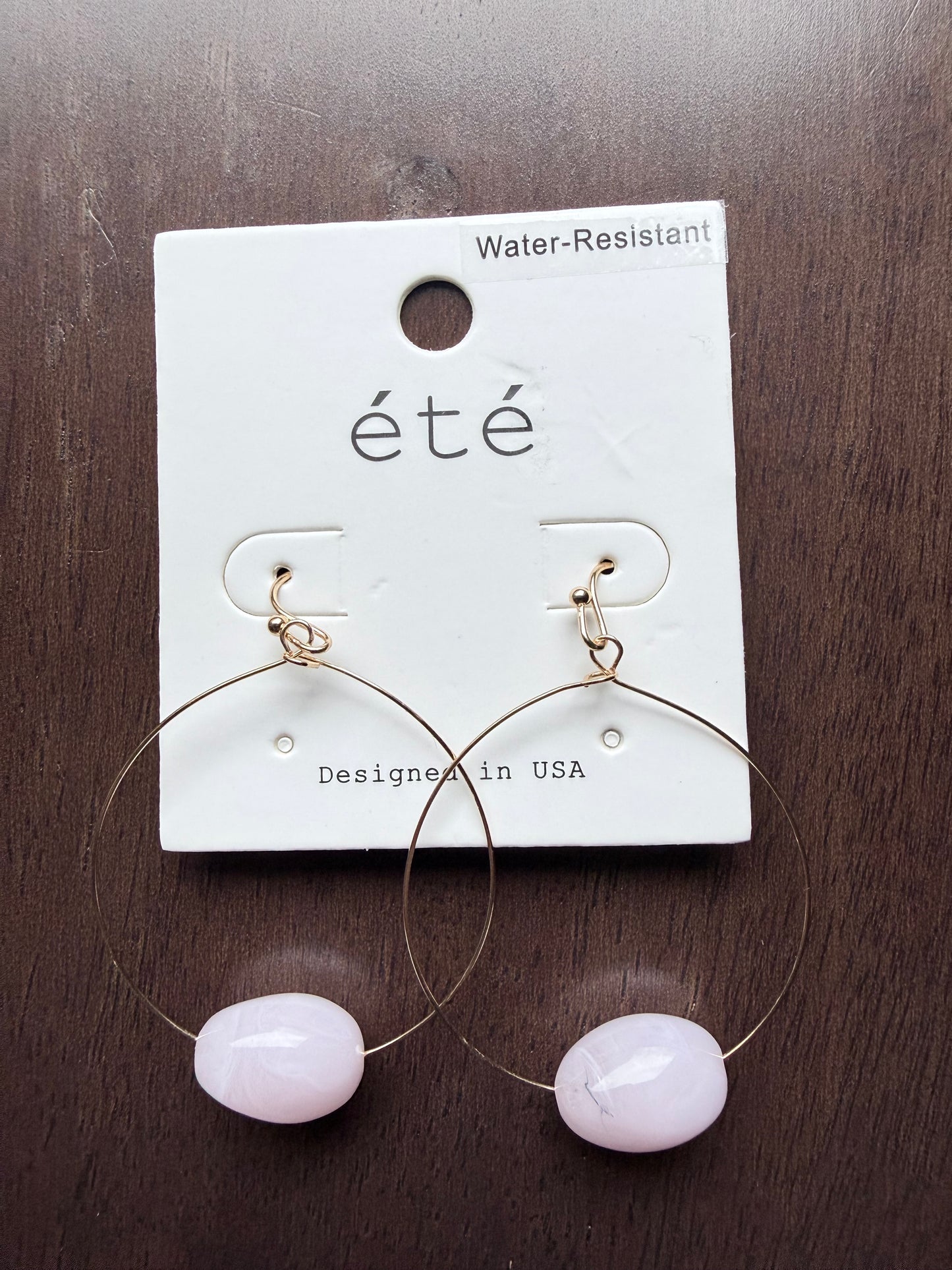 Wire and Resin "Stone" Earrings