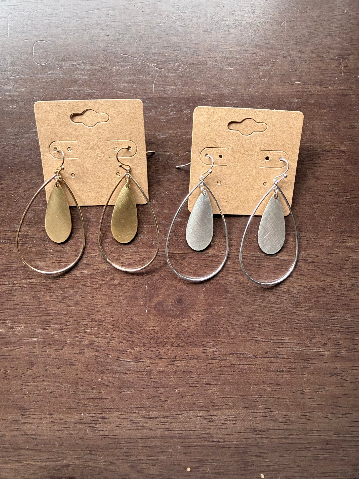 Brass Teardrop Earring