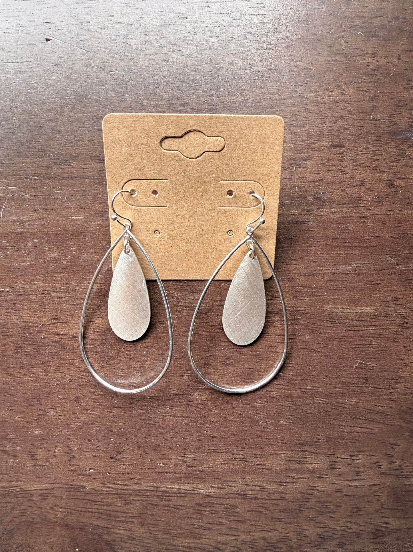 Brass Teardrop Earring