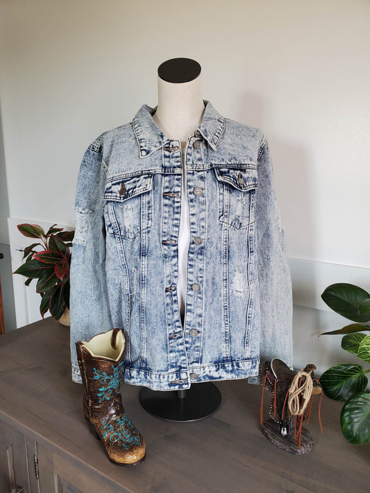 Distressed Denim Jacket