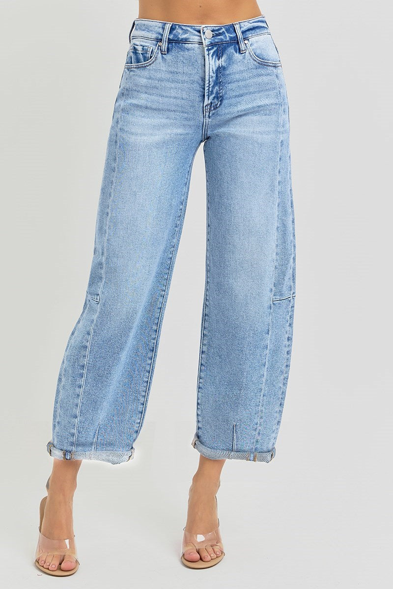 High Rise Barrel Jeans