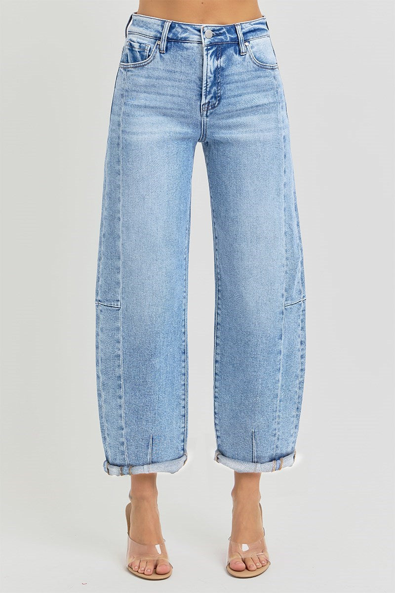 High Rise Barrel Jeans