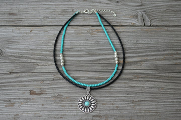 Navajo Sunflower Necklace