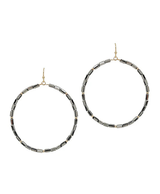 Round Glass Bead Earrings