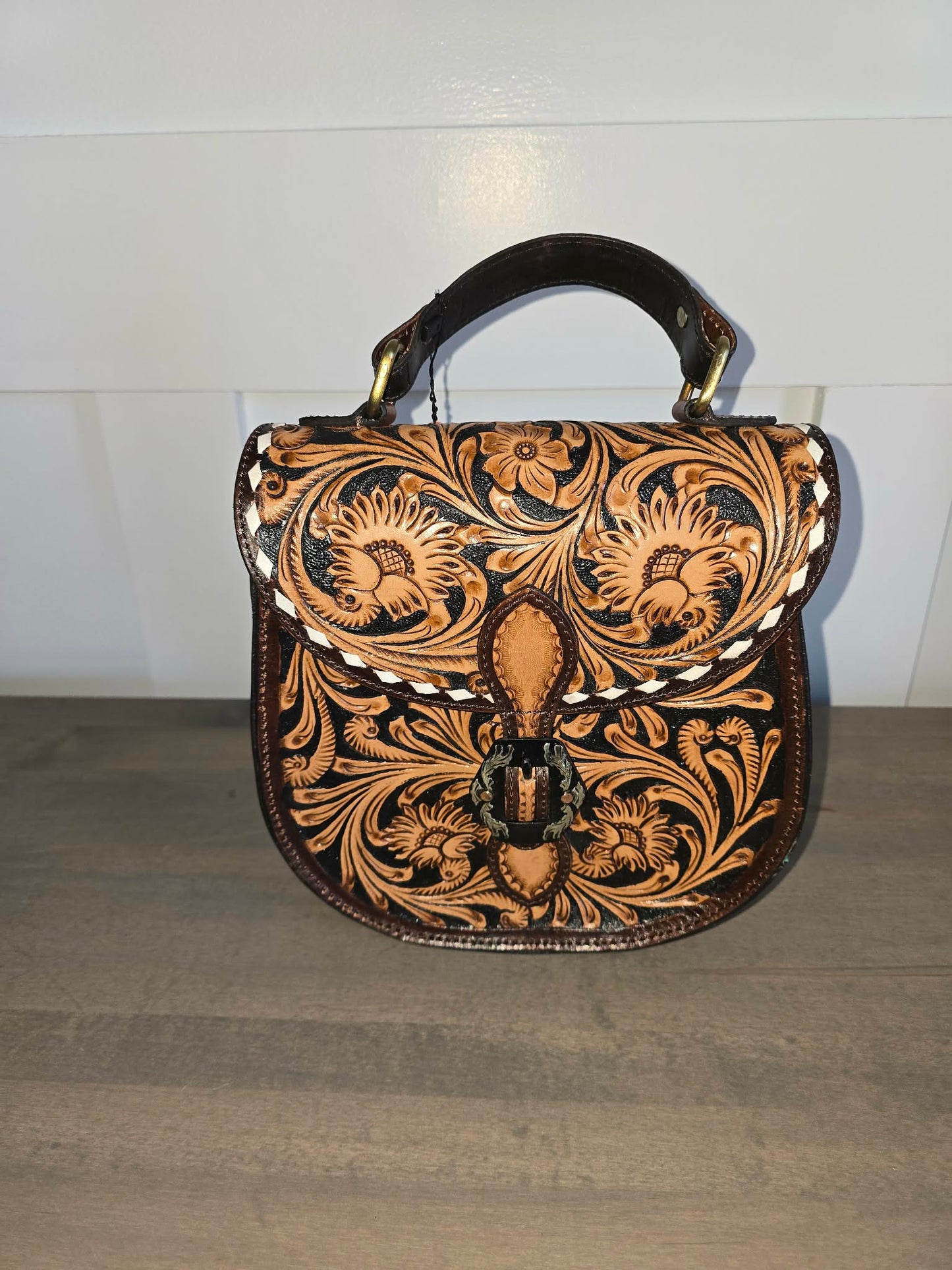 Genuine Tooled Western Leather Crossbody