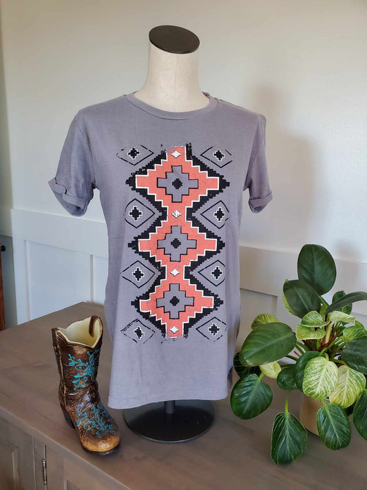 Troubadour Aztec Grey Boyfriend Tee