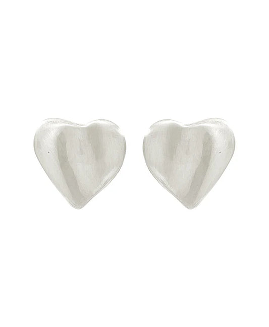 Metal Heart Post Earring