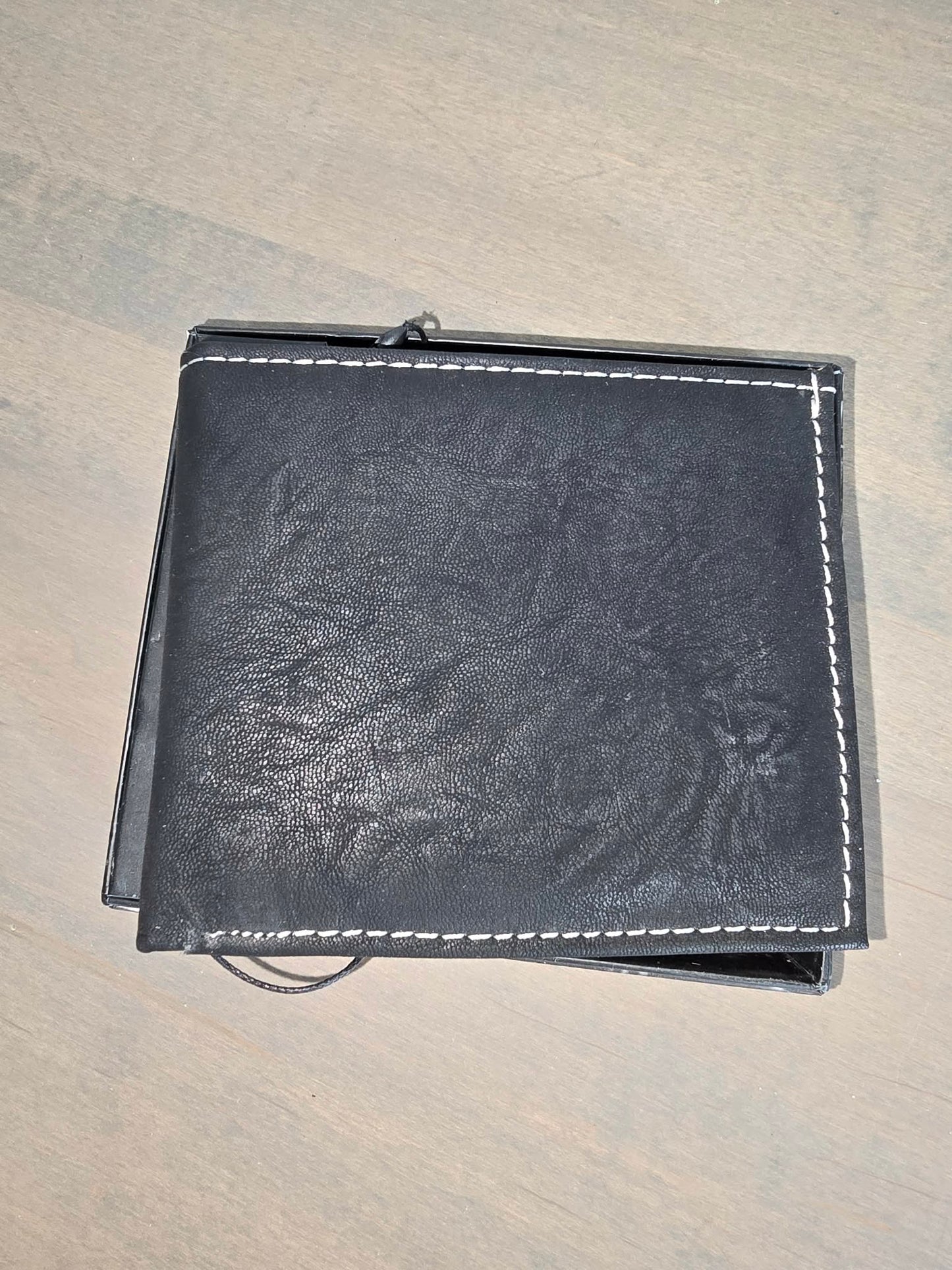 Antique Finish Vegan Bifold Wallet