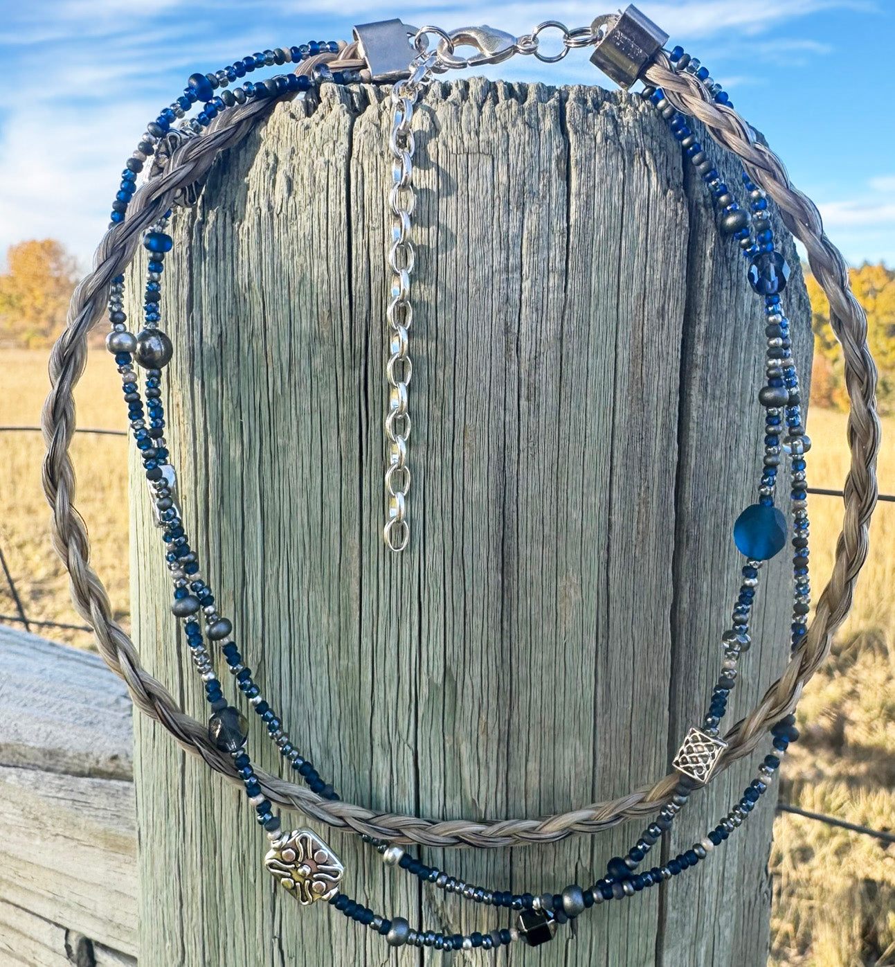 Chambray Wrap Bracelet
