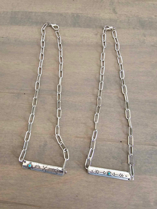 Stamped Bar necklace