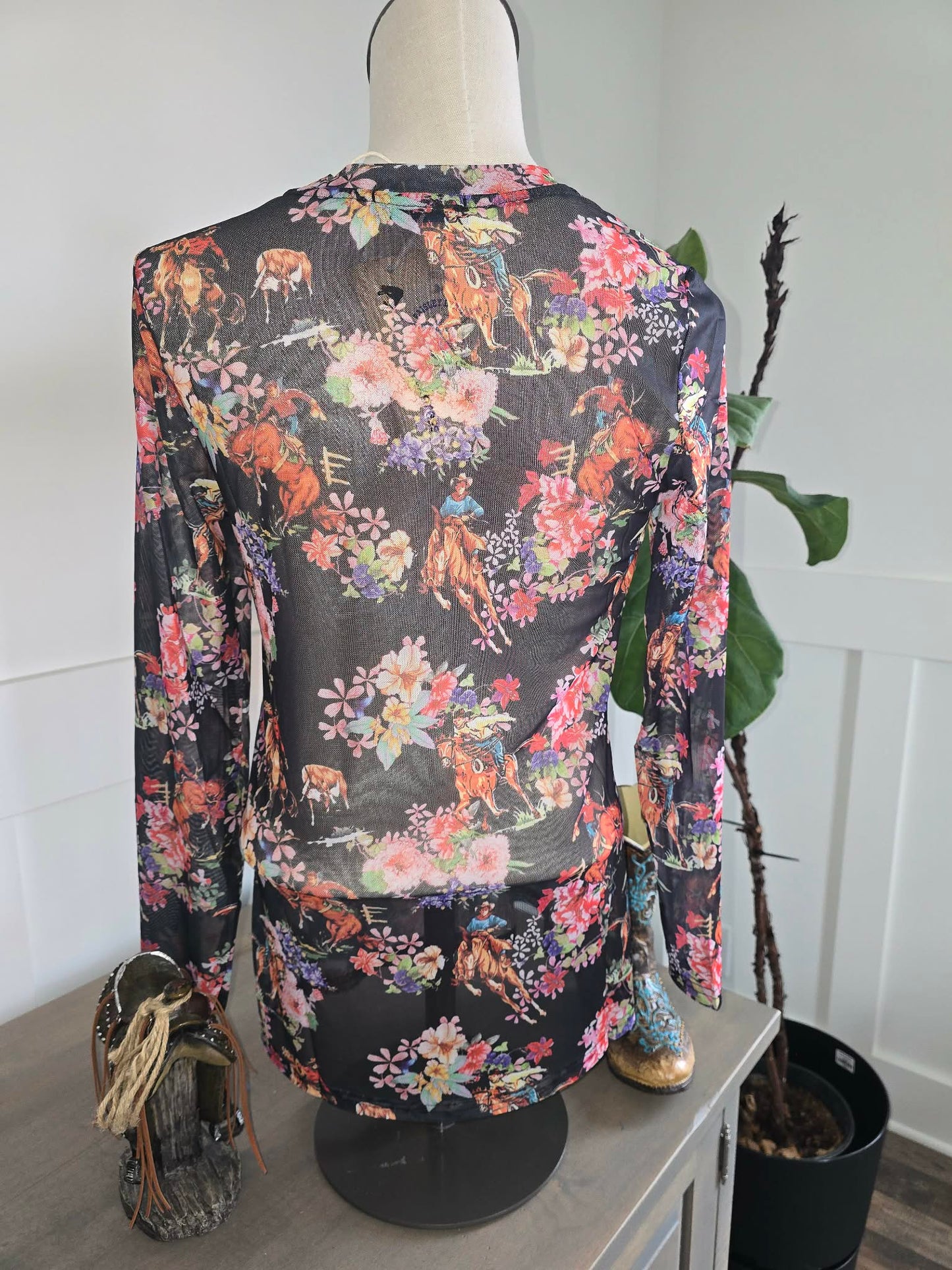 Floral Cowboy Meshtop
