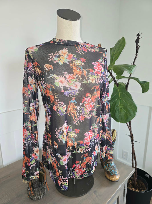Floral Cowboy Meshtop