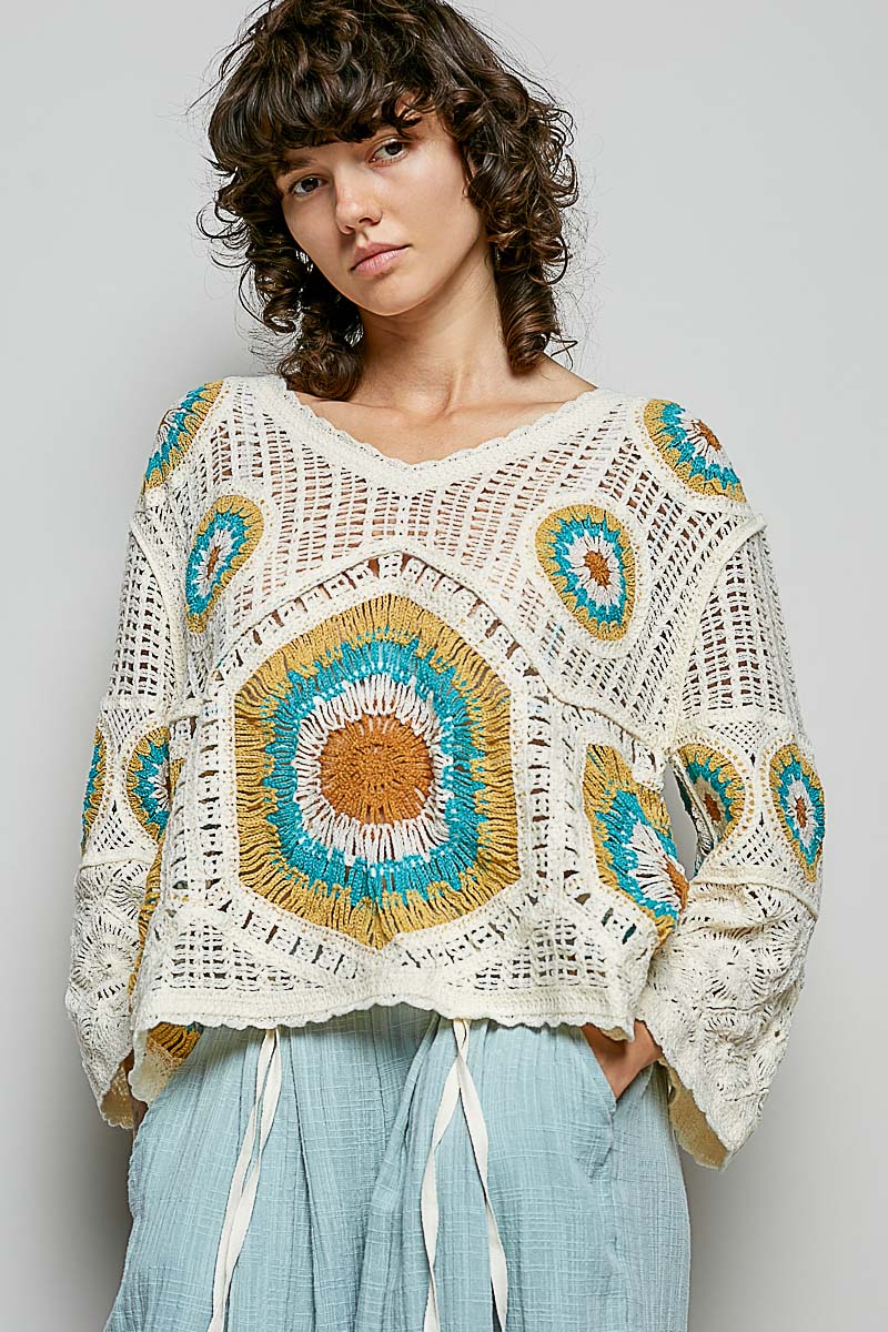 Granny Circle Crochet Top