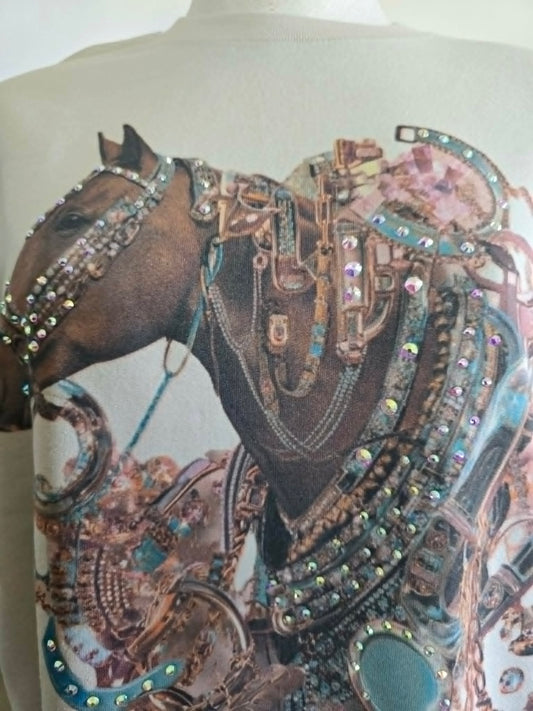 Embellished Horse Sweatshirt
