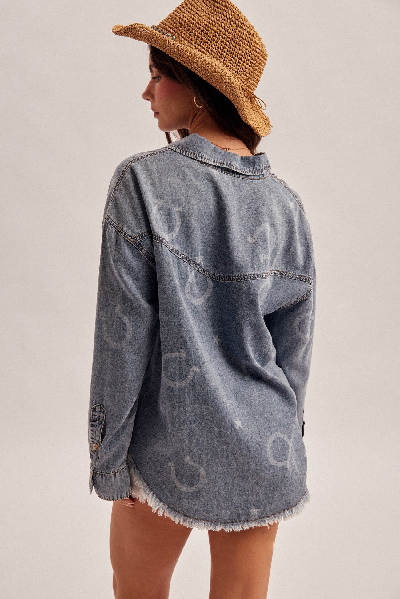 Horseshoe Button down Oversized Shirt