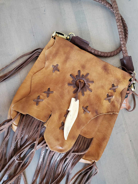 Medium Leather and Bone Cross Body