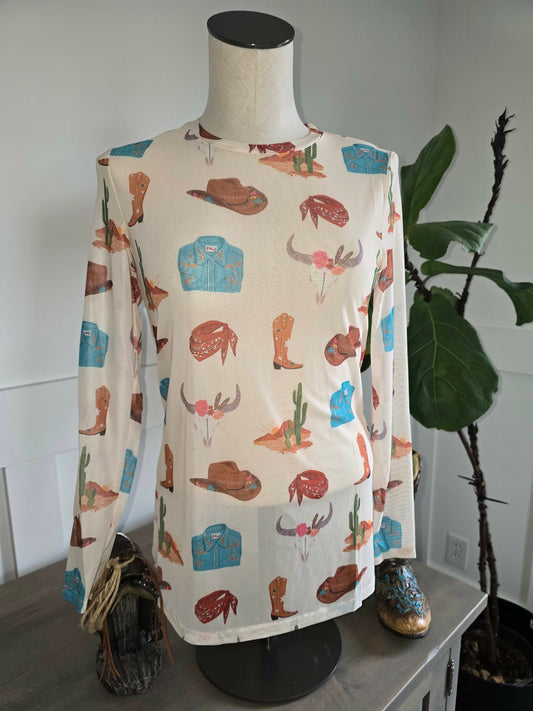 Western  Cowboy Mesh