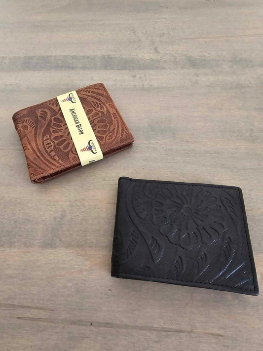 Paisley Embossed Bi-Fold Wallet