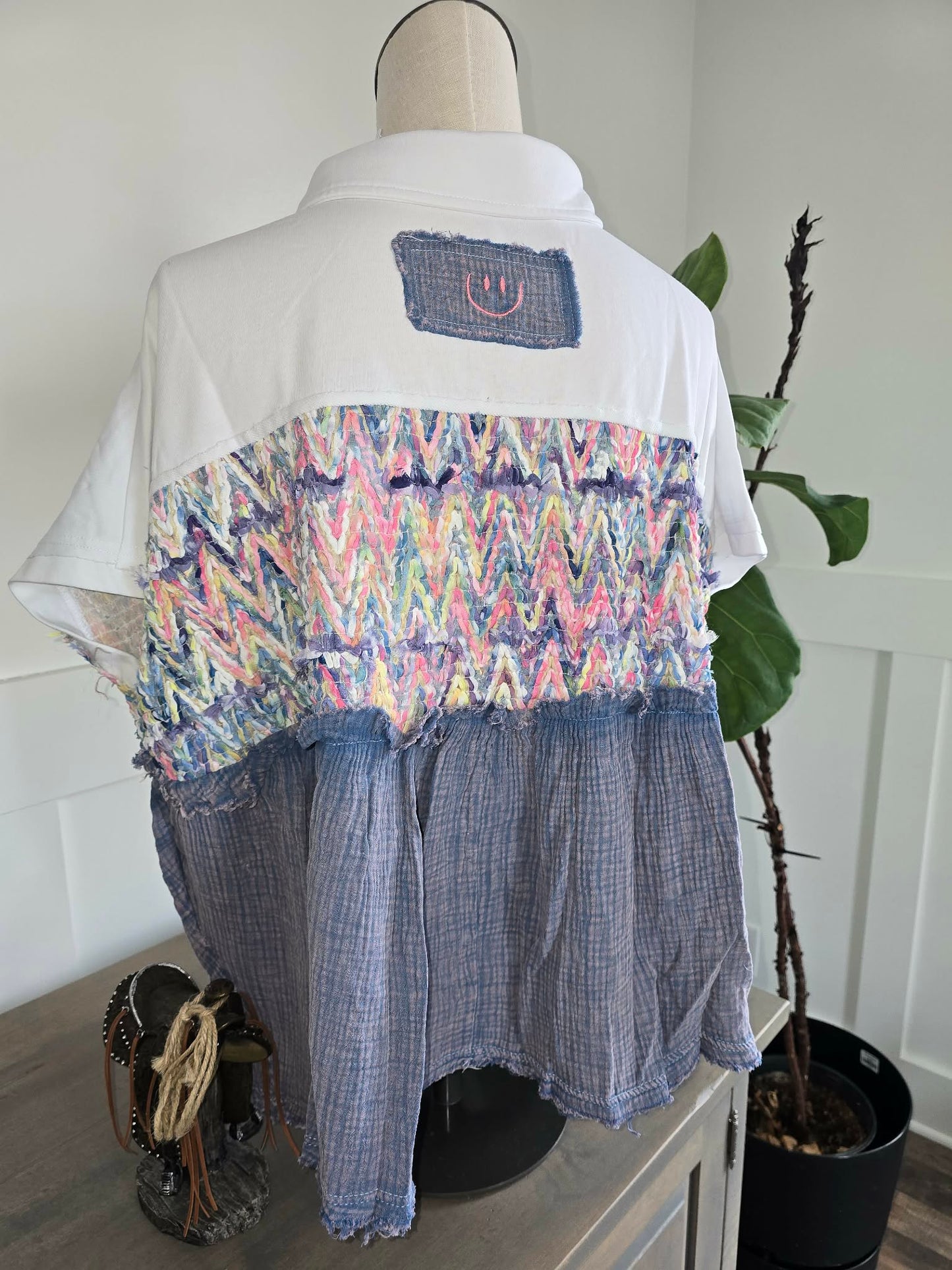 Collared Placket Top