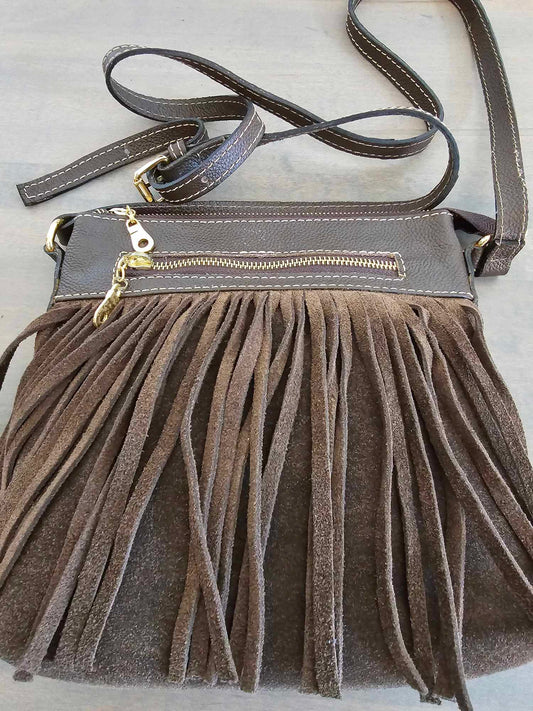 Suede leather Crossbody