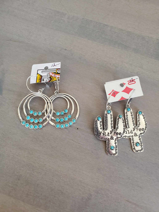 Silver and Turquoise Earring