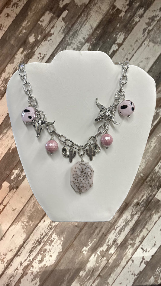 Speckled pink desert choker