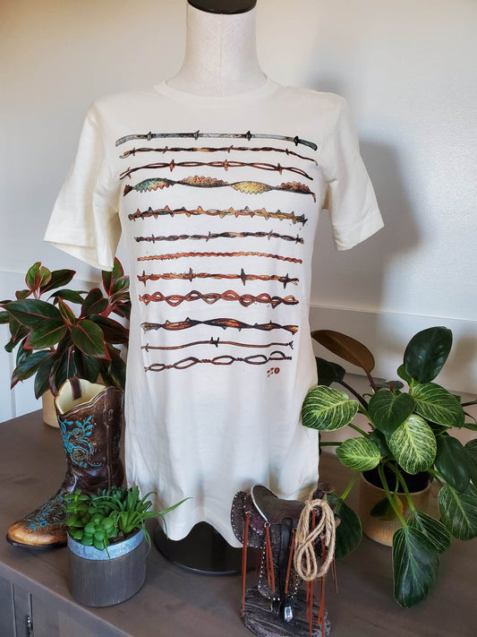 Barbed Wire Beige T-Shirt