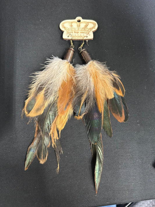 Shotgun Shell Feather earrings