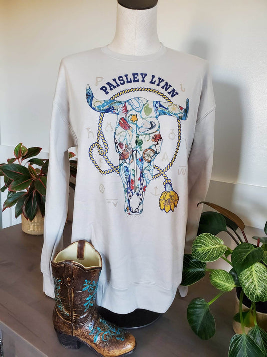 Paisley Lynn Beige Sweat Shirt