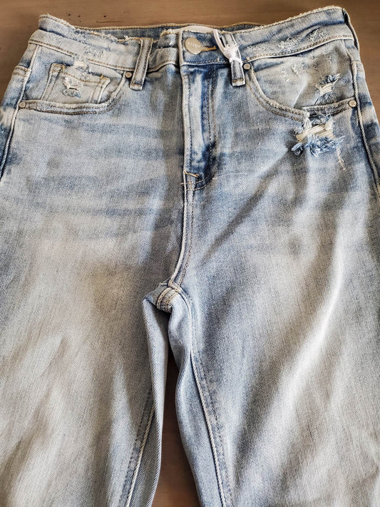 Risen High Rise Slit Flare Jeans