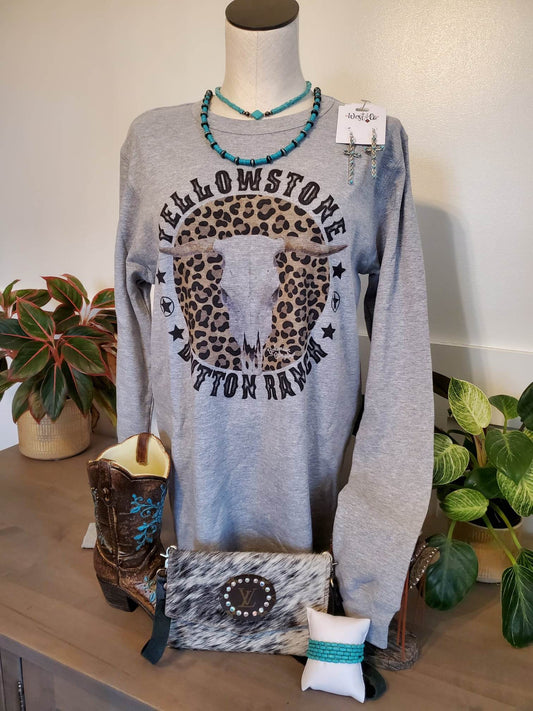 Yellowstone Cheetah Longhorn Grey Thermal