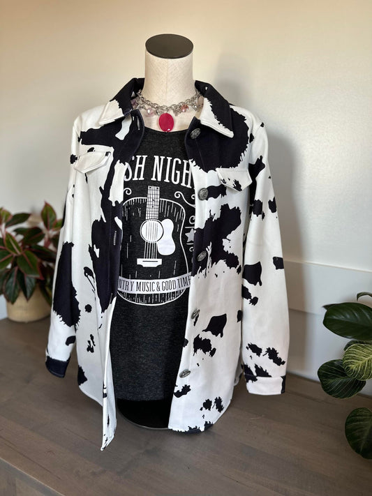 Cow Print Shacket